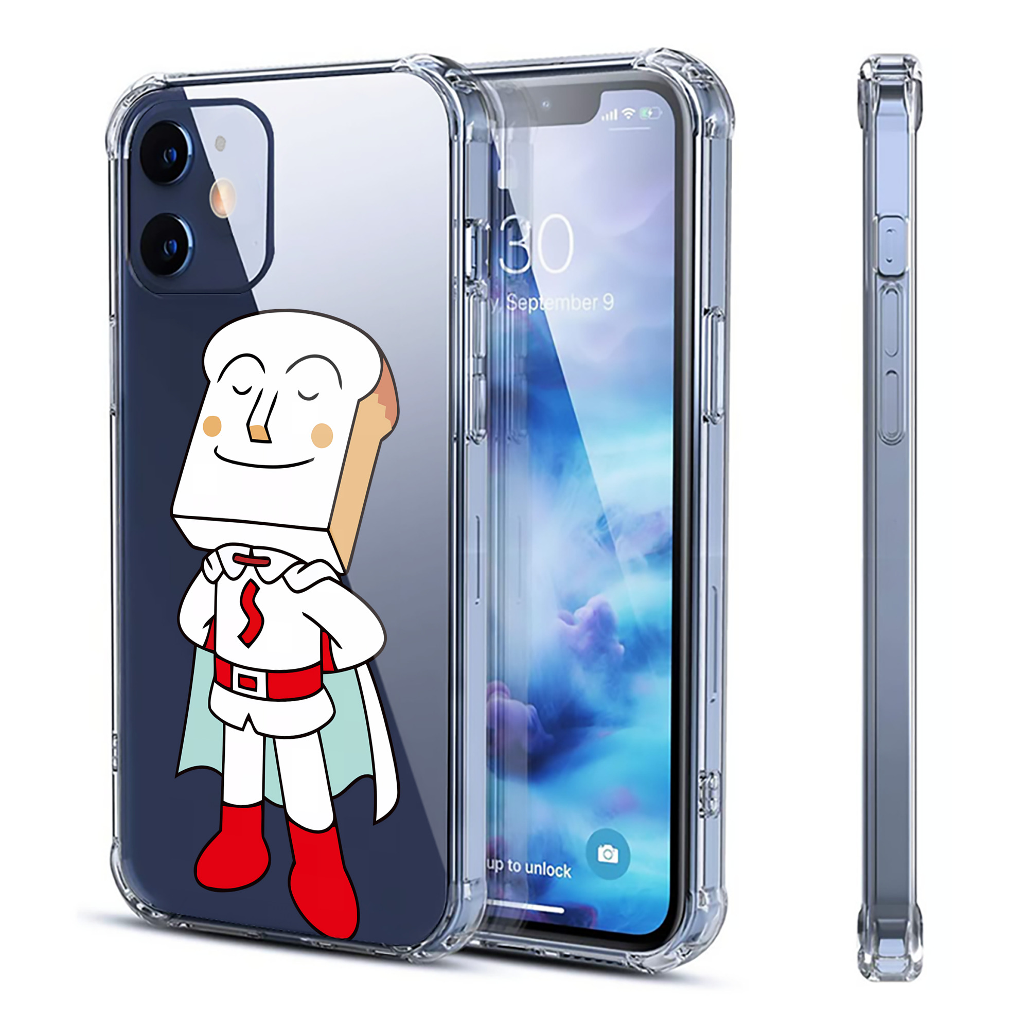 （画像用） アンパンマン Anpanman 【iPhone 12シリーズ対応】透明スマホケース（クリアソフトケース）